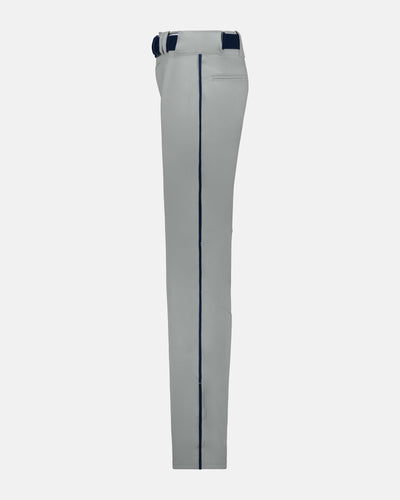 Alleson Crush Piped Baseball Pant "Open Bottom", Dunkelgrau/Navy Blau-DIAMOND PRIDE