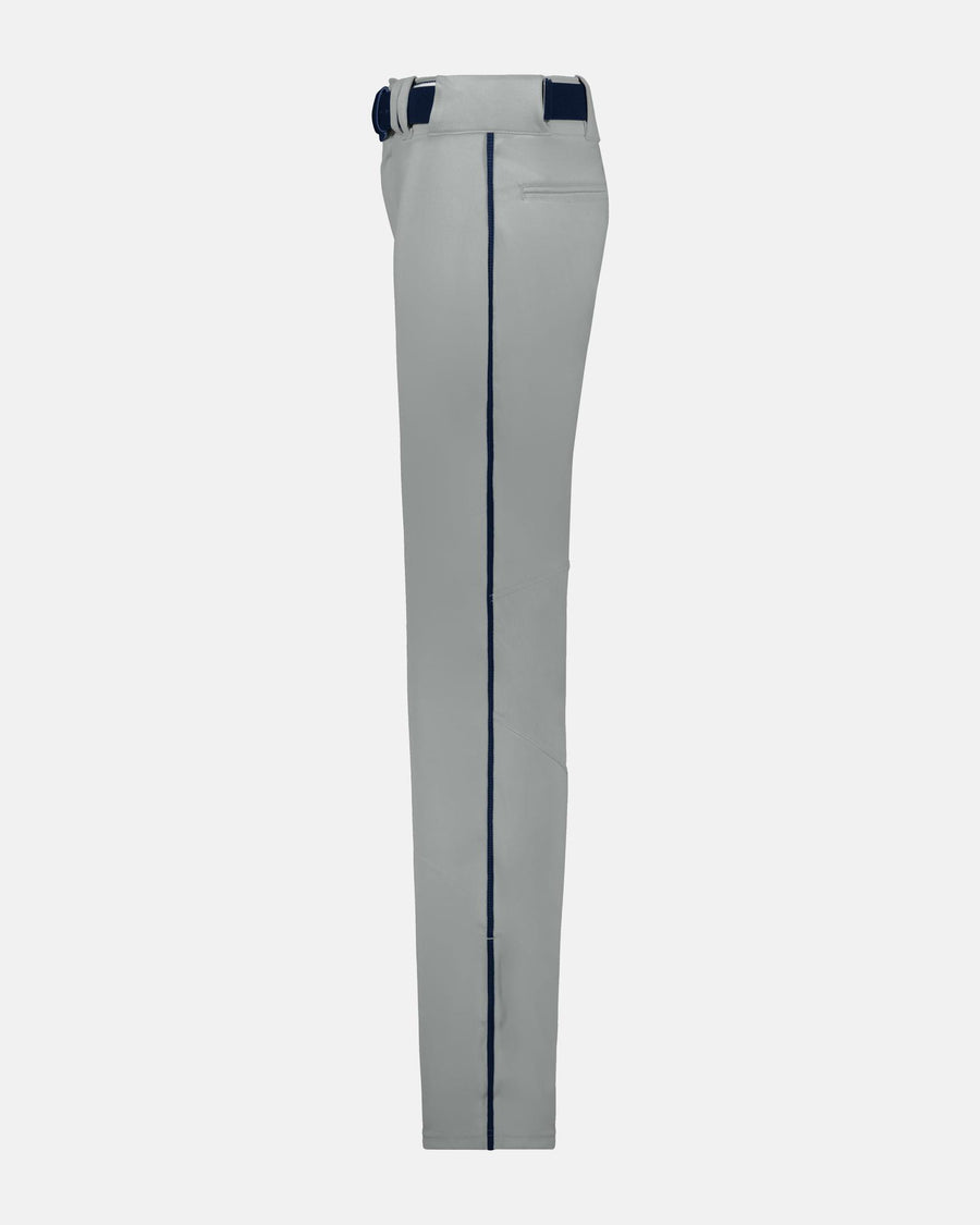 Alleson Crush Piped Baseball Pant "Open Bottom", Dunkelgrau/Navy Blau-DIAMOND PRIDE