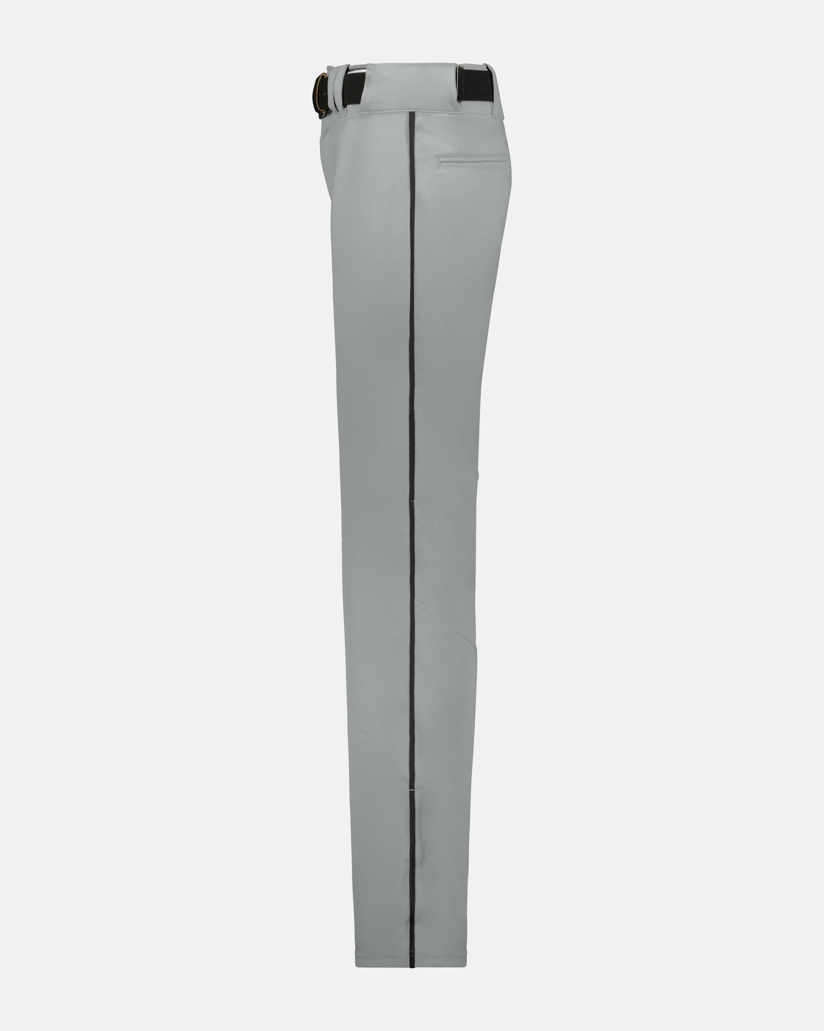 Alleson Crush Piped Baseball Pant "Open Bottom", Dunkelgrau/Schwarz-DIAMOND PRIDE