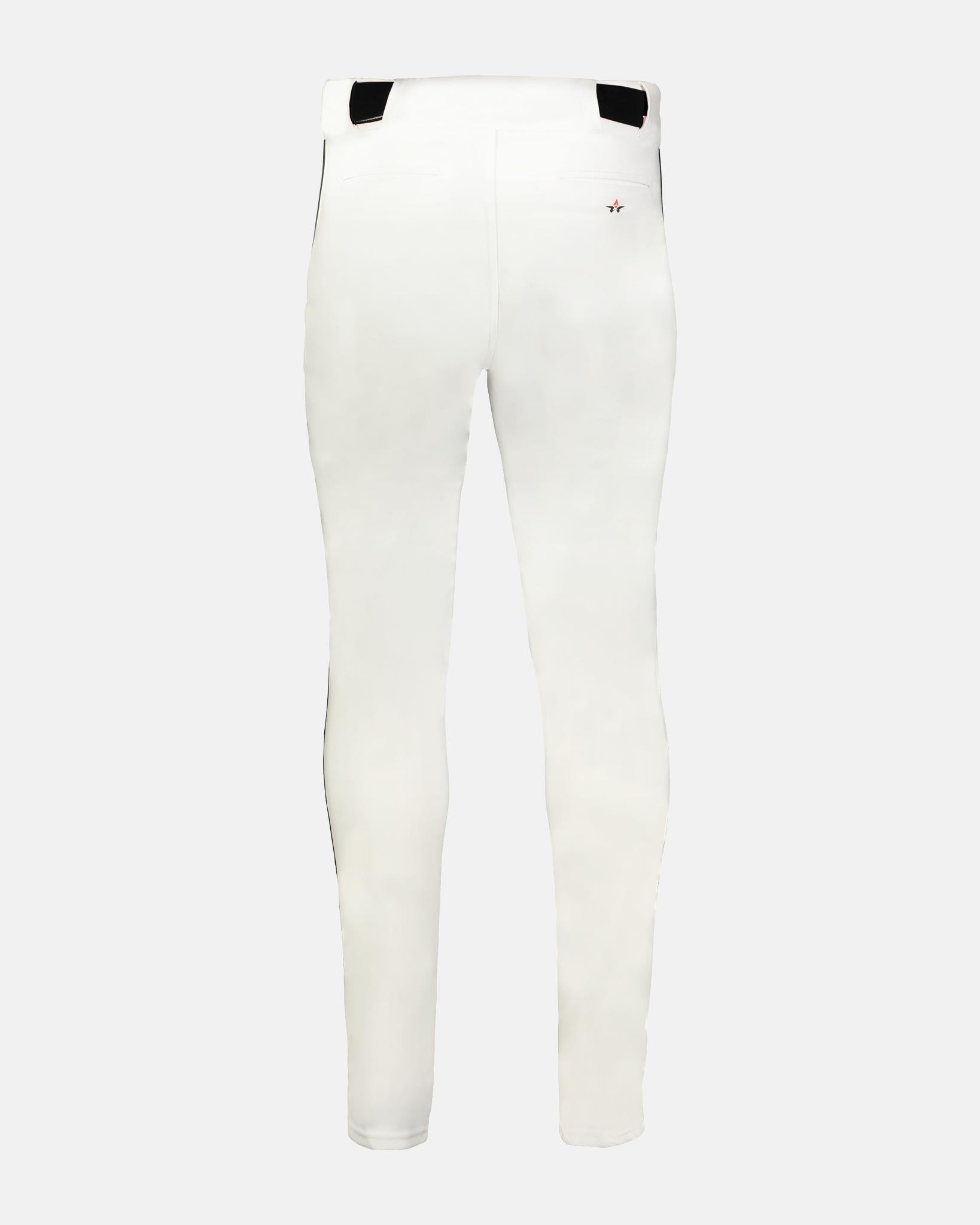 Alleson Crush Tapered Piped Baseball Pant, Weiss/Schwarz-DIAMOND PRIDE
