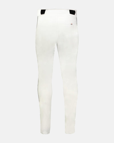 Alleson Crush Tapered Piped Baseball Pant, Weiss/Schwarz-DIAMOND PRIDE