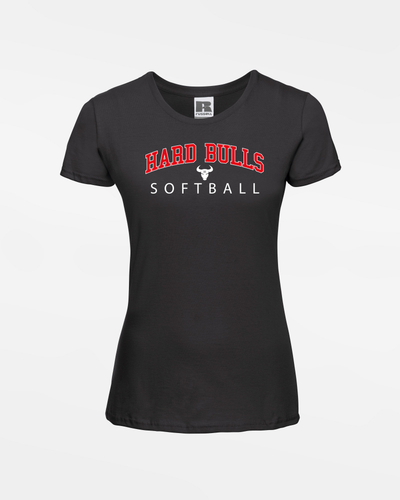 Russell Ladies Basic T-Shirt "Hard Bulls", City Softball, schwarz