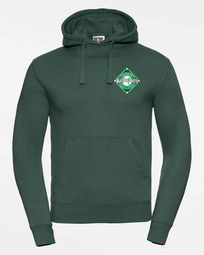 Russell Premium Heavy Hoodie "Leipzig Wallbreakers", Crest & Primary Logo, dunkelgrün