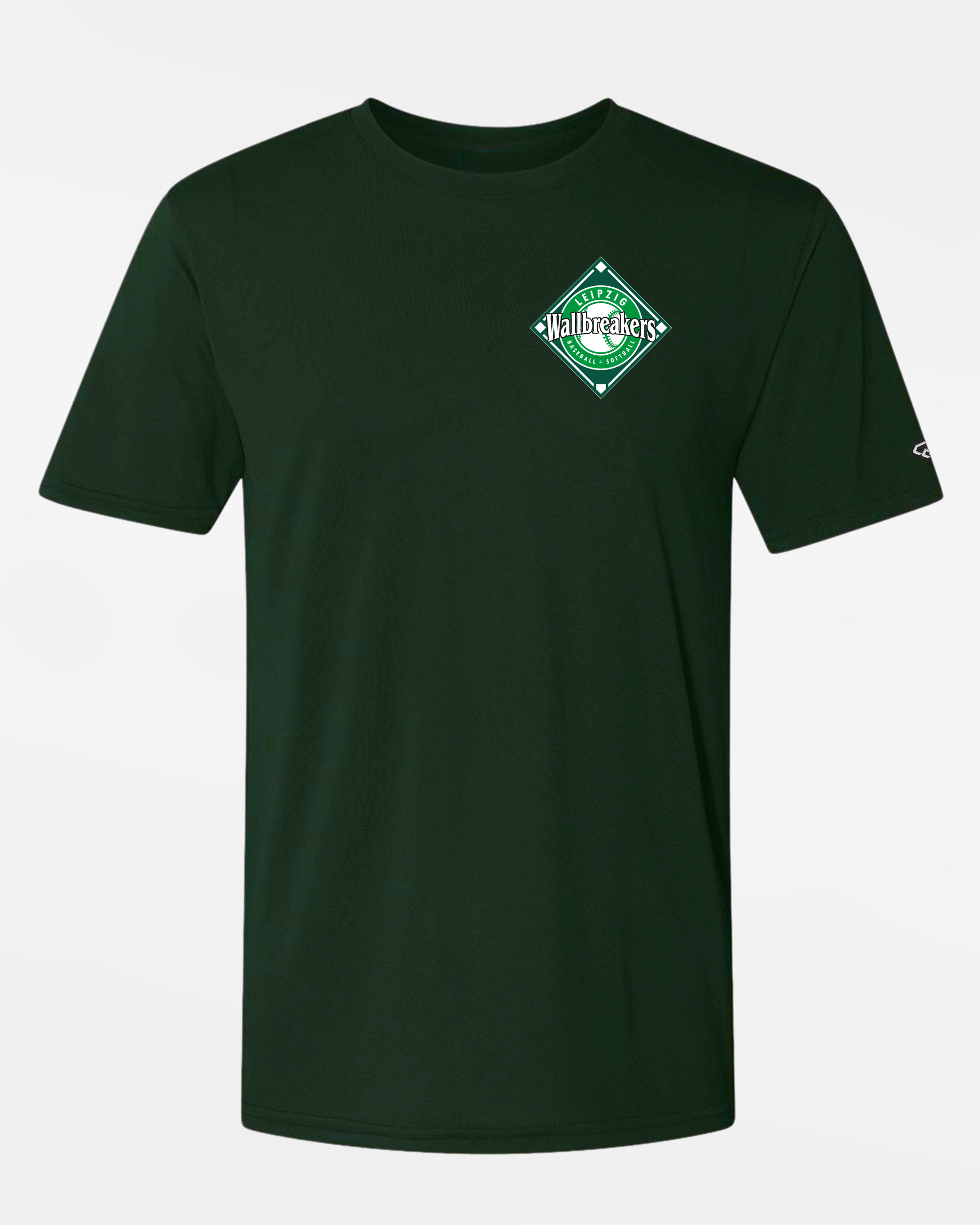 Diamond Pride Premium Functional T-Shirt 2.0 "Leipzig Wallbreakers", Crest & Primary Logo, dunkelgrün