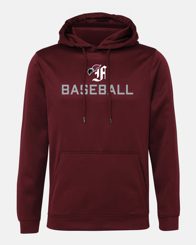 Diamond Pride Basic Functional Hoodie, "Berlin Flamingos", Bird & Baseball, burgundy-DIAMOND PRIDE
