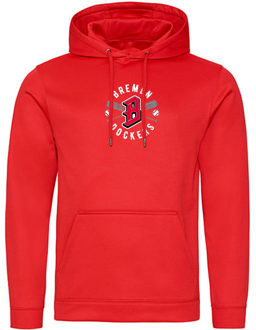 Diamond Pride Basic Functional Hoodie "Bremen Dockers", Crest, rot-DIAMOND PRIDE