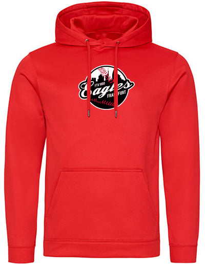 Diamond Pride Basic Functional Hoodie "Frankfurt Eagles", Crest, rot-DIAMOND PRIDE