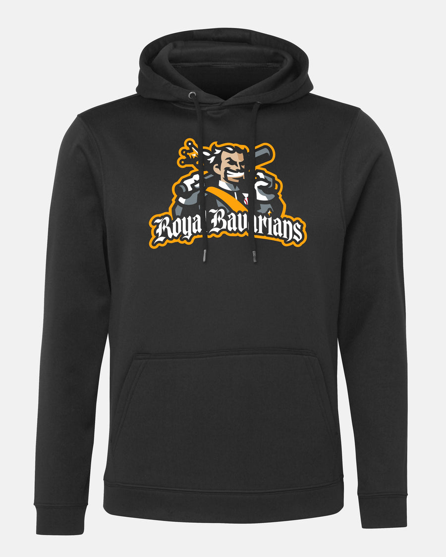 Diamond Pride Basic Functional Hoodie "Füssen Royal Bavarians", Primary Logo, schwarz, Sponsor ENERGO & QR Code - SONDERPREIS-DIAMOND PRIDE
