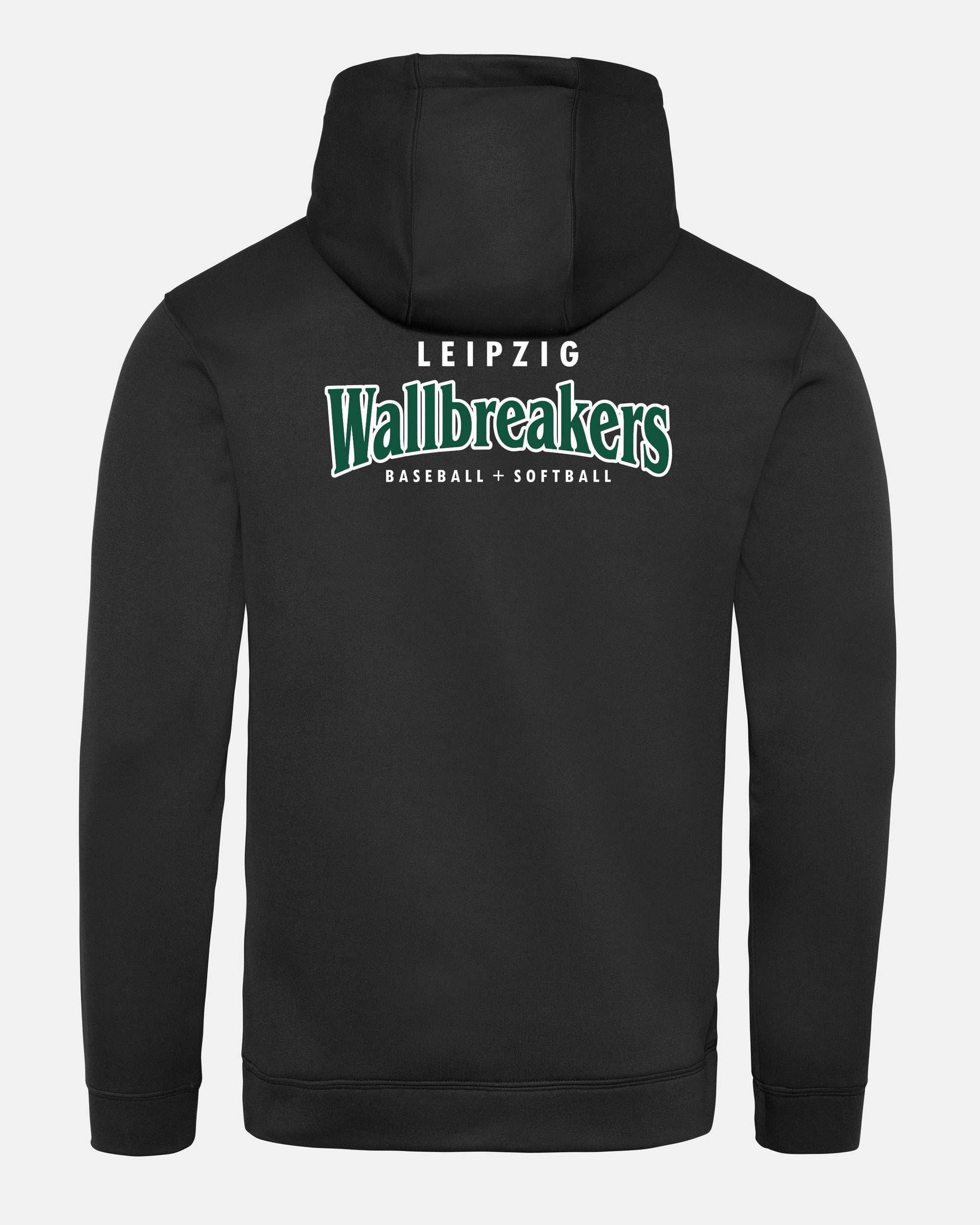 Diamond Pride Basic Functional Hoodie "Leipzig Wallbreakers", Crest & Primary Logo, schwarz-DIAMOND PRIDE
