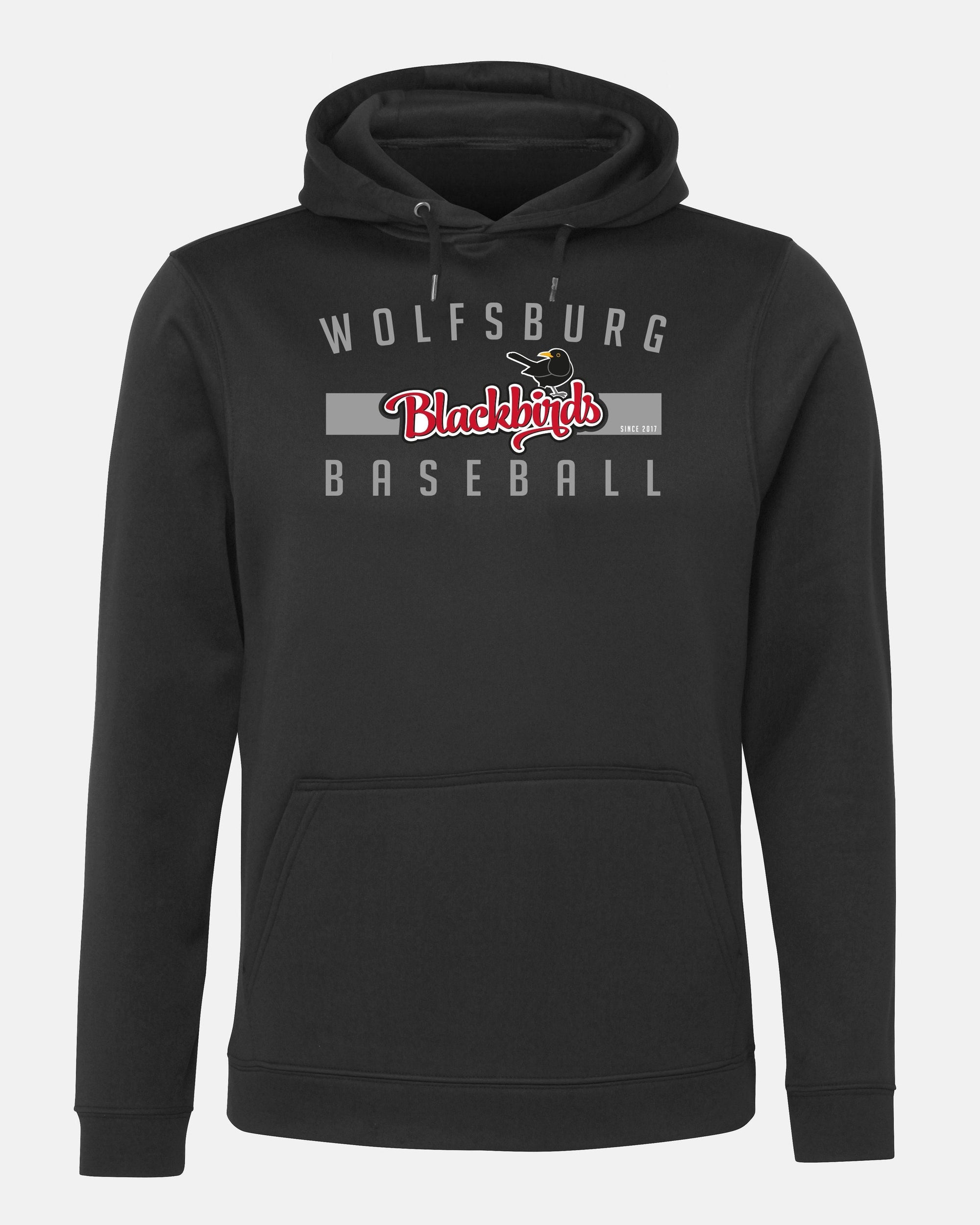 Diamond Pride Basic Functional Hoodie "Wolfsburg Blackbirds", Script, schwarz-DIAMOND PRIDE