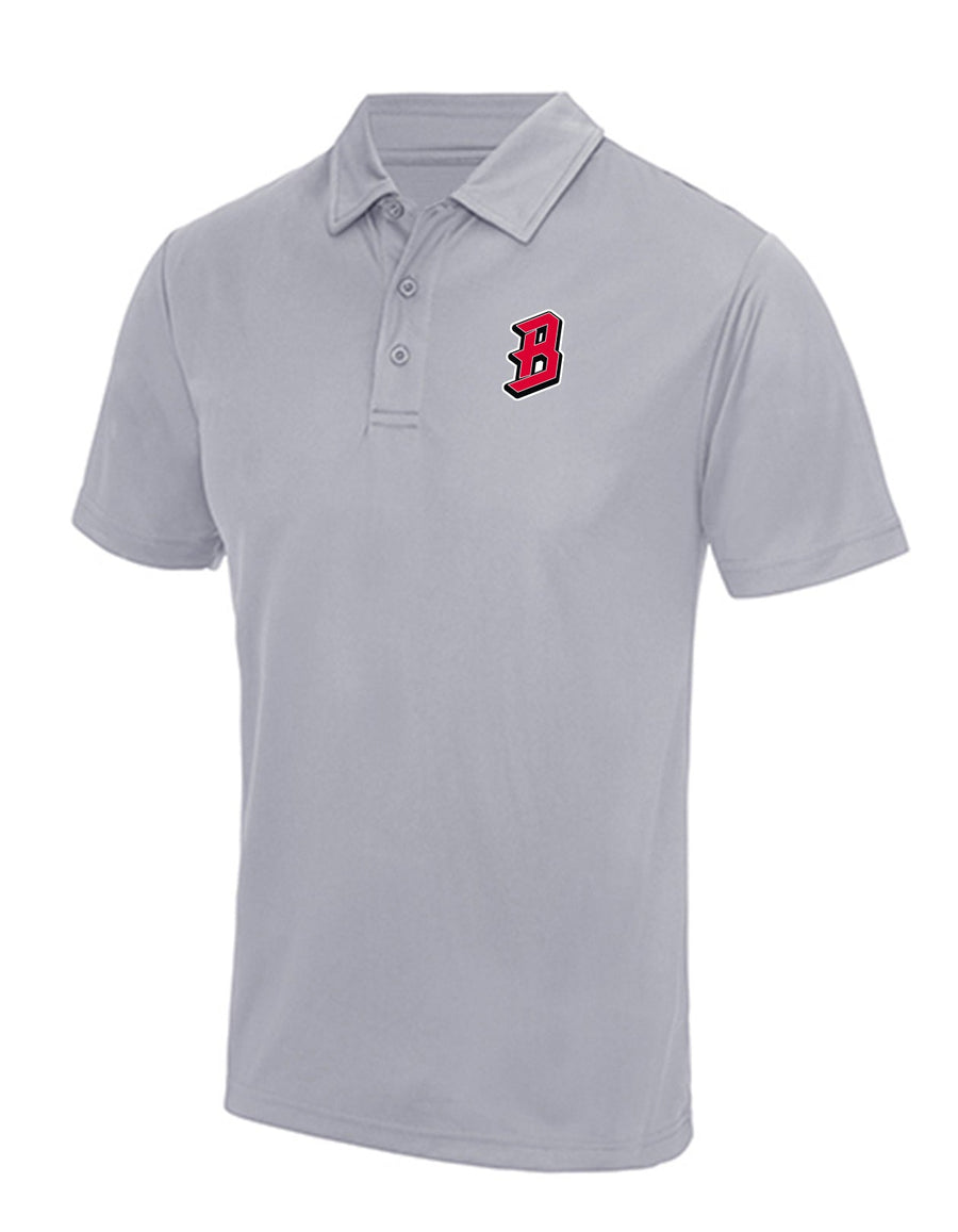 Diamond Pride Basic Functional Polo-Shirt "Bremen Dockers", B, heather grau-DIAMOND PRIDE