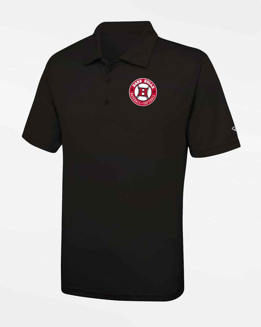 Diamond Pride Basic Functional Polo-Shirt "Hard Bulls", Crest, schwarz-DIAMOND PRIDE