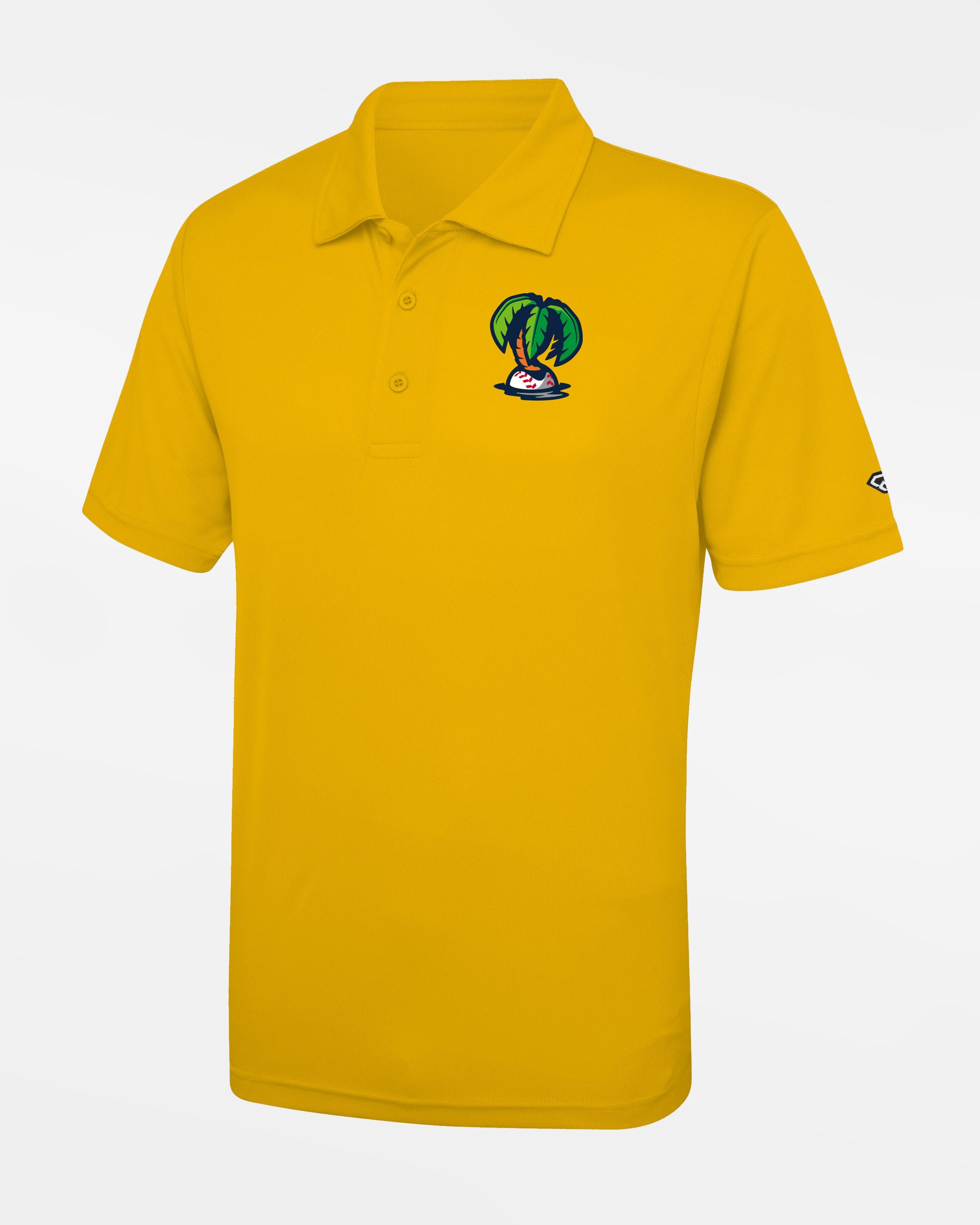 Diamond Pride Basic Functional Polo-Shirt "Munich Caribes", Palme, gelb-DIAMOND PRIDE