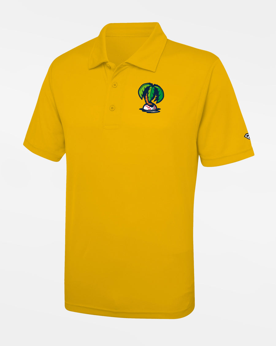 Diamond Pride Basic Functional Polo-Shirt "Munich Caribes", Palme, gelb-DIAMOND PRIDE