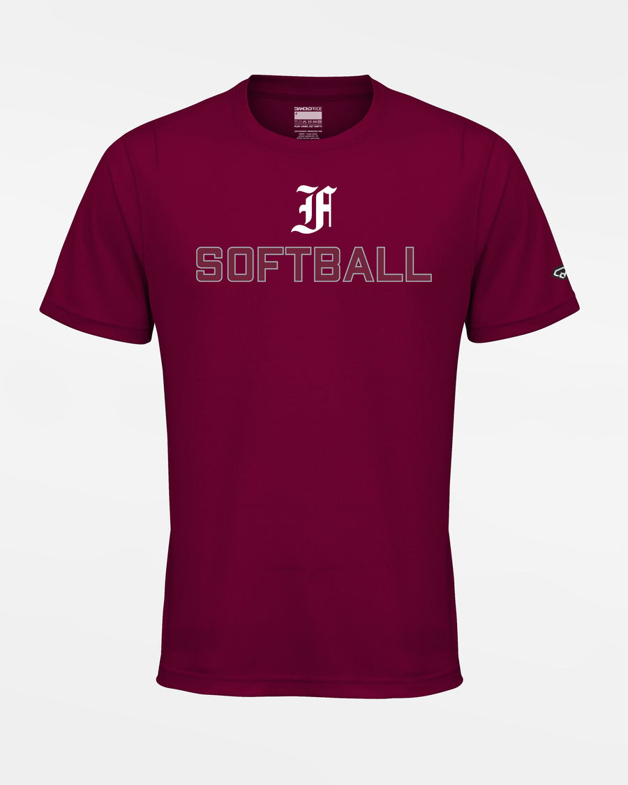 Diamond Pride Basic Functional T-Shirt, "Berlin Flamingos", F & Softball, burgundy-DIAMOND PRIDE