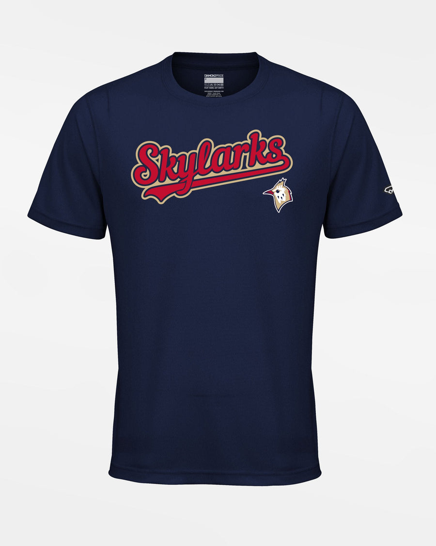 Diamond Pride Basic Functional T-Shirt "Berlin Skylarks", Script & Bird, navy blau-DIAMOND PRIDE
