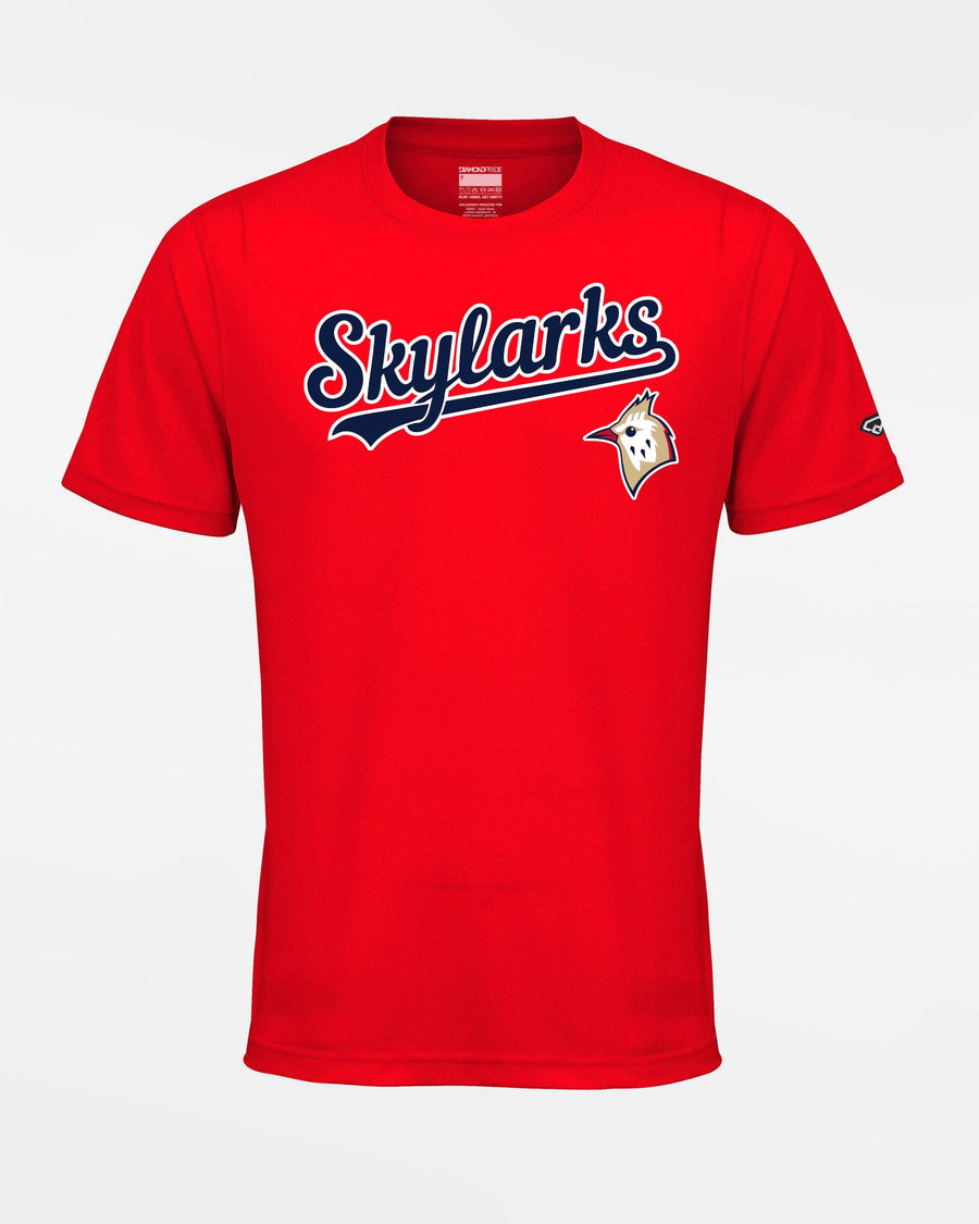 Diamond Pride Basic Functional T-Shirt "Berlin Skylarks", Script & Bird, rot-DIAMOND PRIDE