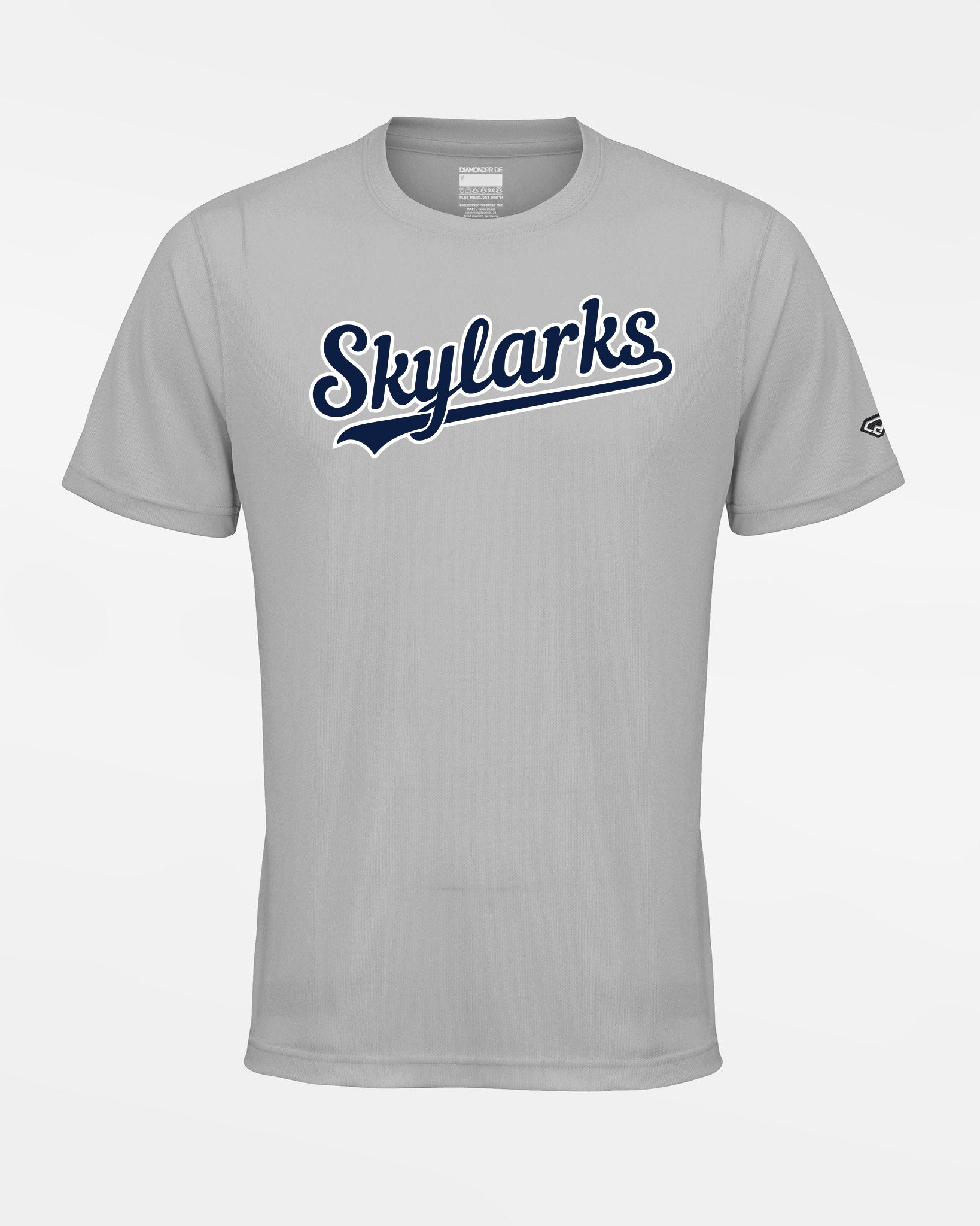 Diamond Pride Basic Functional T-Shirt "Berlin Skylarks", Script, grau-DIAMOND PRIDE