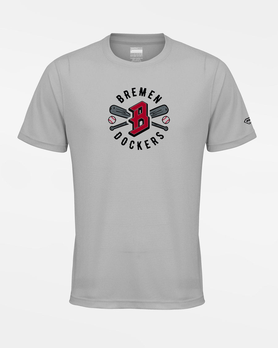Diamond Pride Basic Functional T-Shirt "Bremen Dockers", Crest, grau-DIAMOND PRIDE