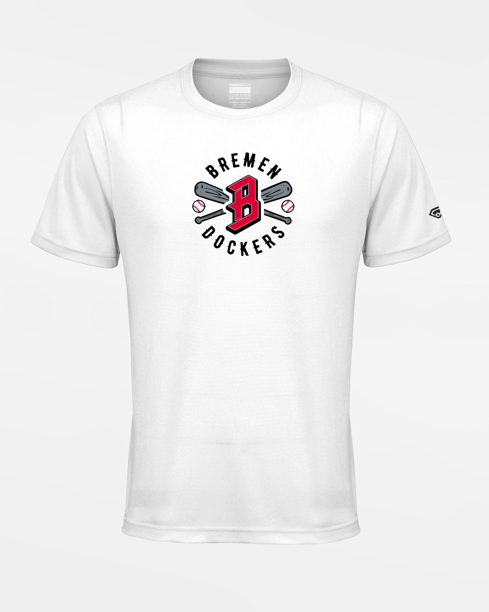 Diamond Pride Basic Functional T-Shirt "Bremen Dockers", Crest, weiss-DIAMOND PRIDE