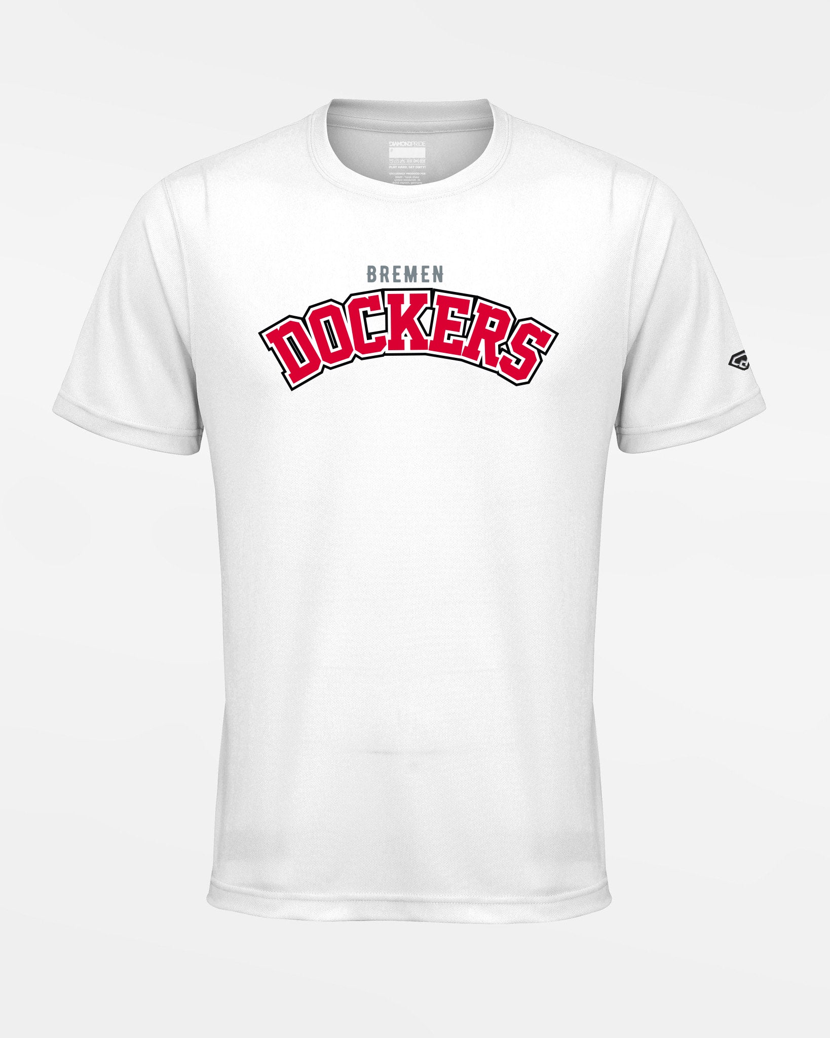 Diamond Pride Basic Functional T-Shirt "Bremen Dockers", Script, weiss-DIAMOND PRIDE