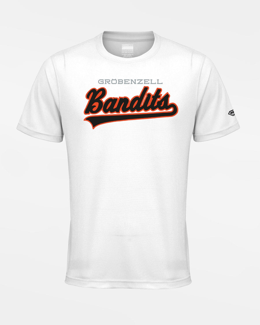 Diamond Pride Basic Functional T-Shirt "Gröbenzell Bandits", City, weiss-DIAMOND PRIDE