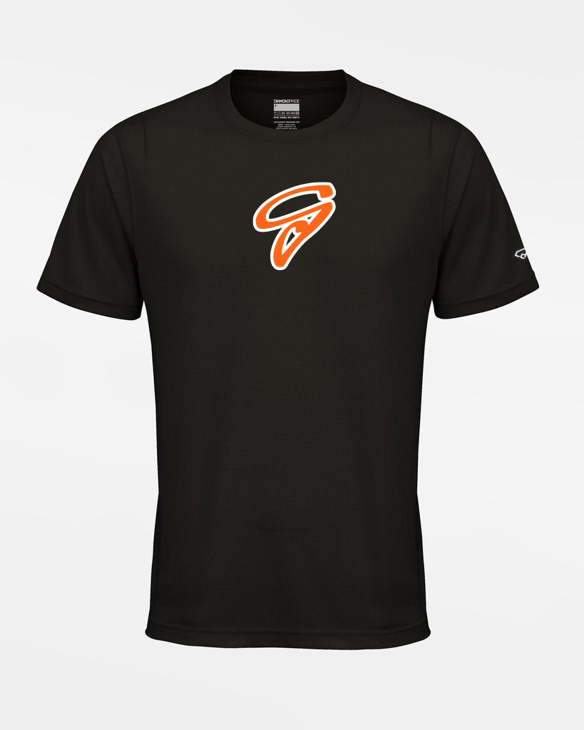 Diamond Pride Basic Functional T-Shirt "Gröbenzell Bandits", G, schwarz-DIAMOND PRIDE