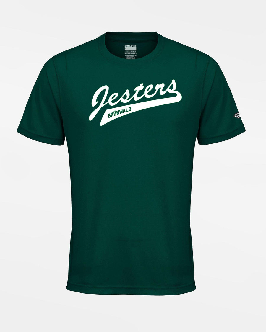 Diamond Pride Basic Functional T-Shirt "Grünwald Jesters", Script, dunkelgrün-DIAMOND PRIDE