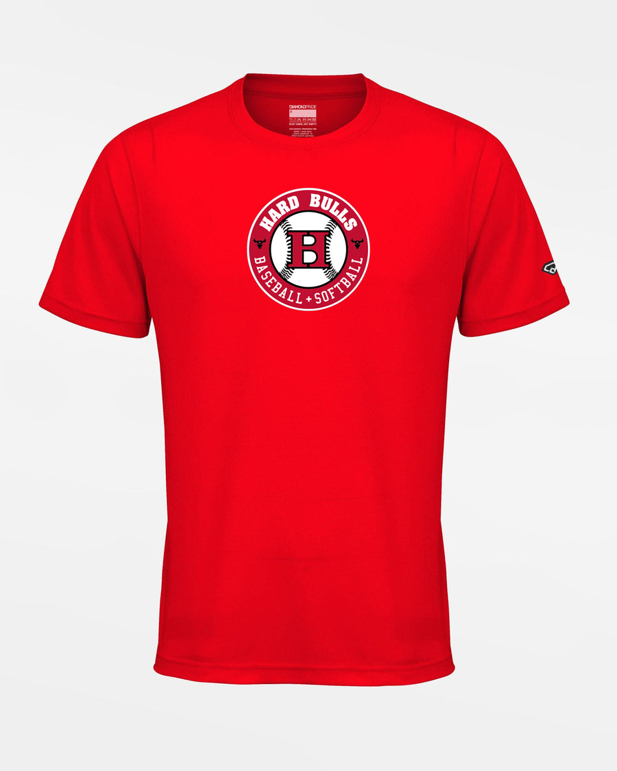 Diamond Pride Basic Functional T-Shirt "Hard Bulls", Crest, rot-DIAMOND PRIDE
