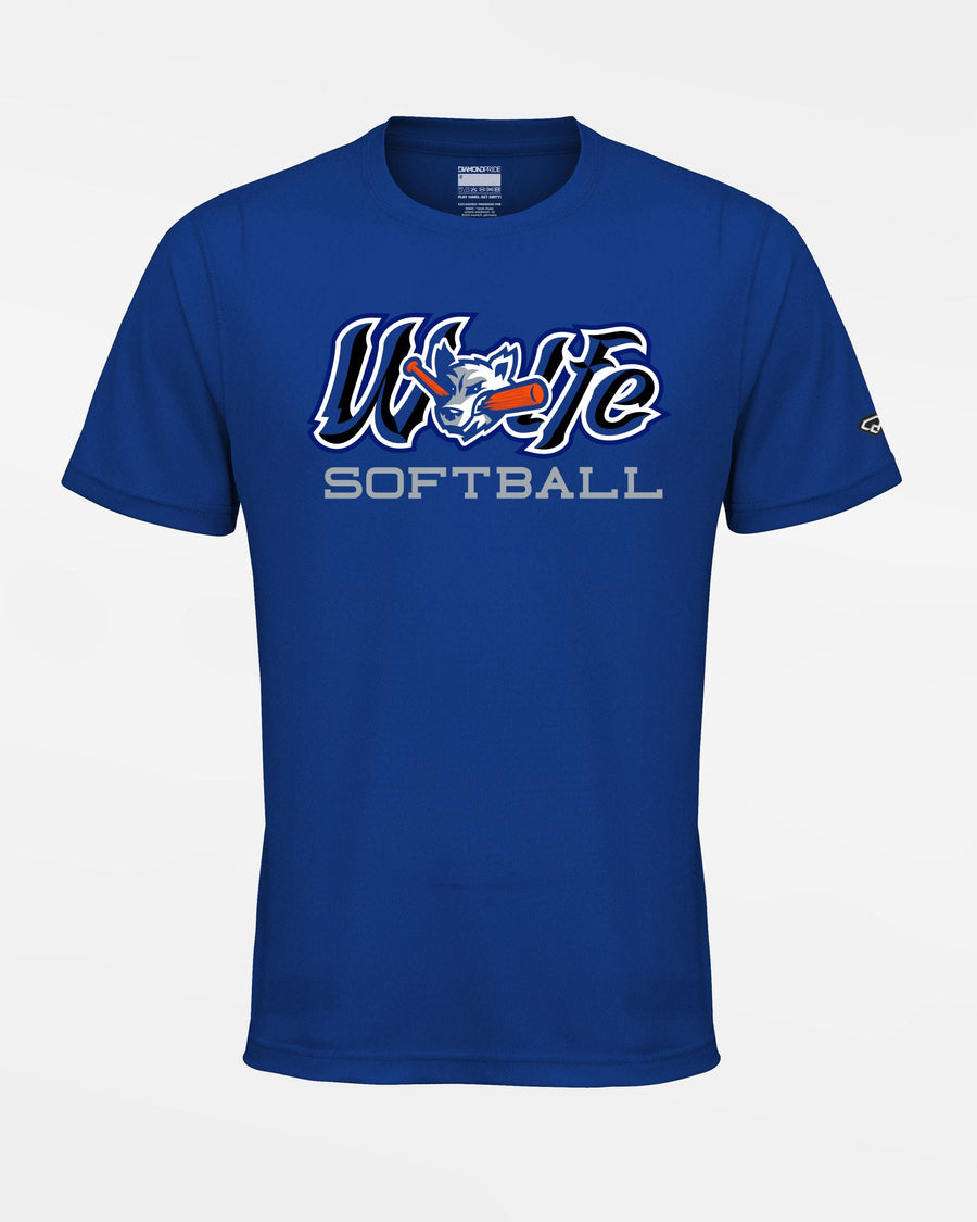 Diamond Pride Basic Functional T-Shirt "Laufer Wölfe", Softball, royal-blau-DIAMOND PRIDE
