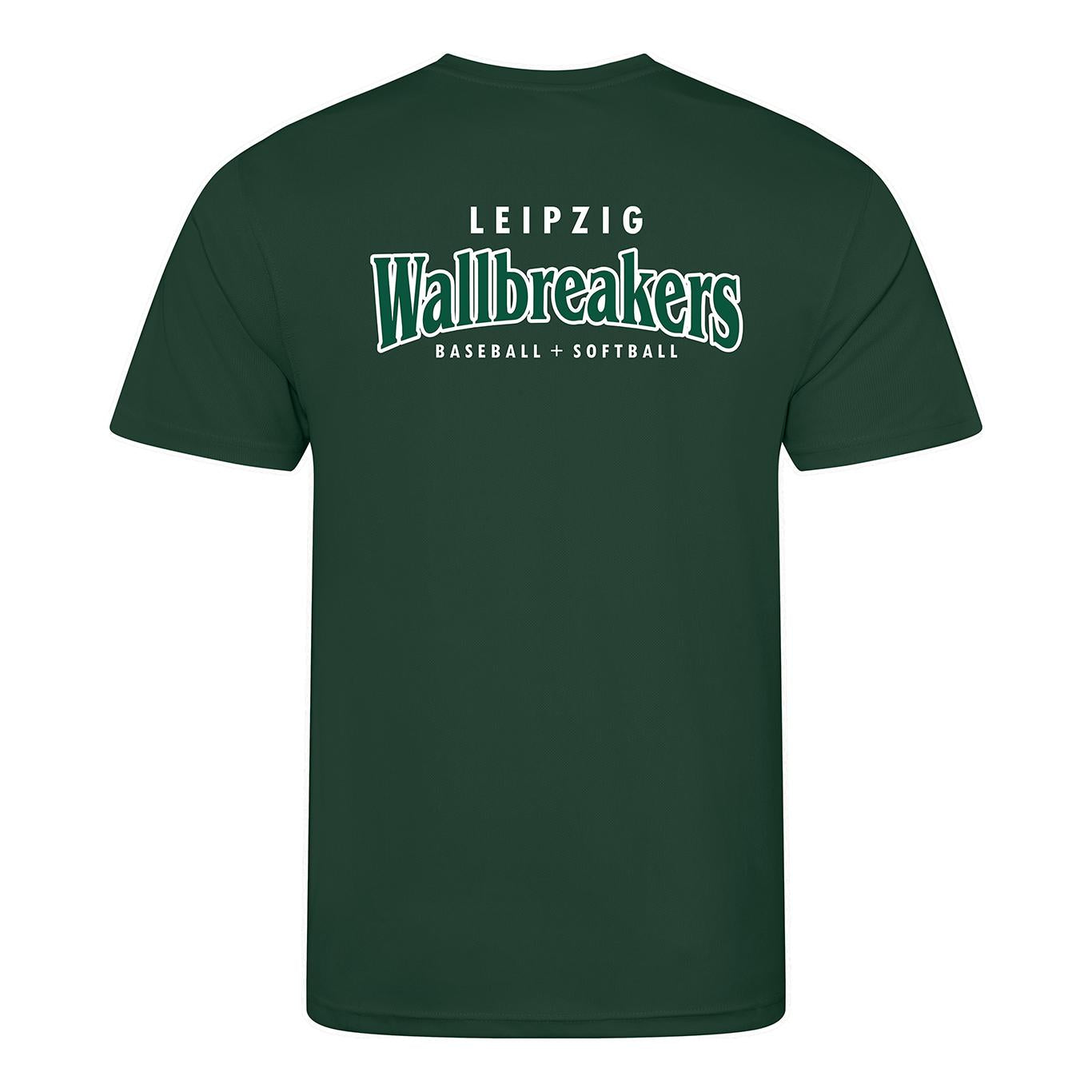 Diamond Pride Basic Functional T-Shirt "Leipzig Wallbreakers", Crest & Primary Logo, dunkelgrün-DIAMOND PRIDE