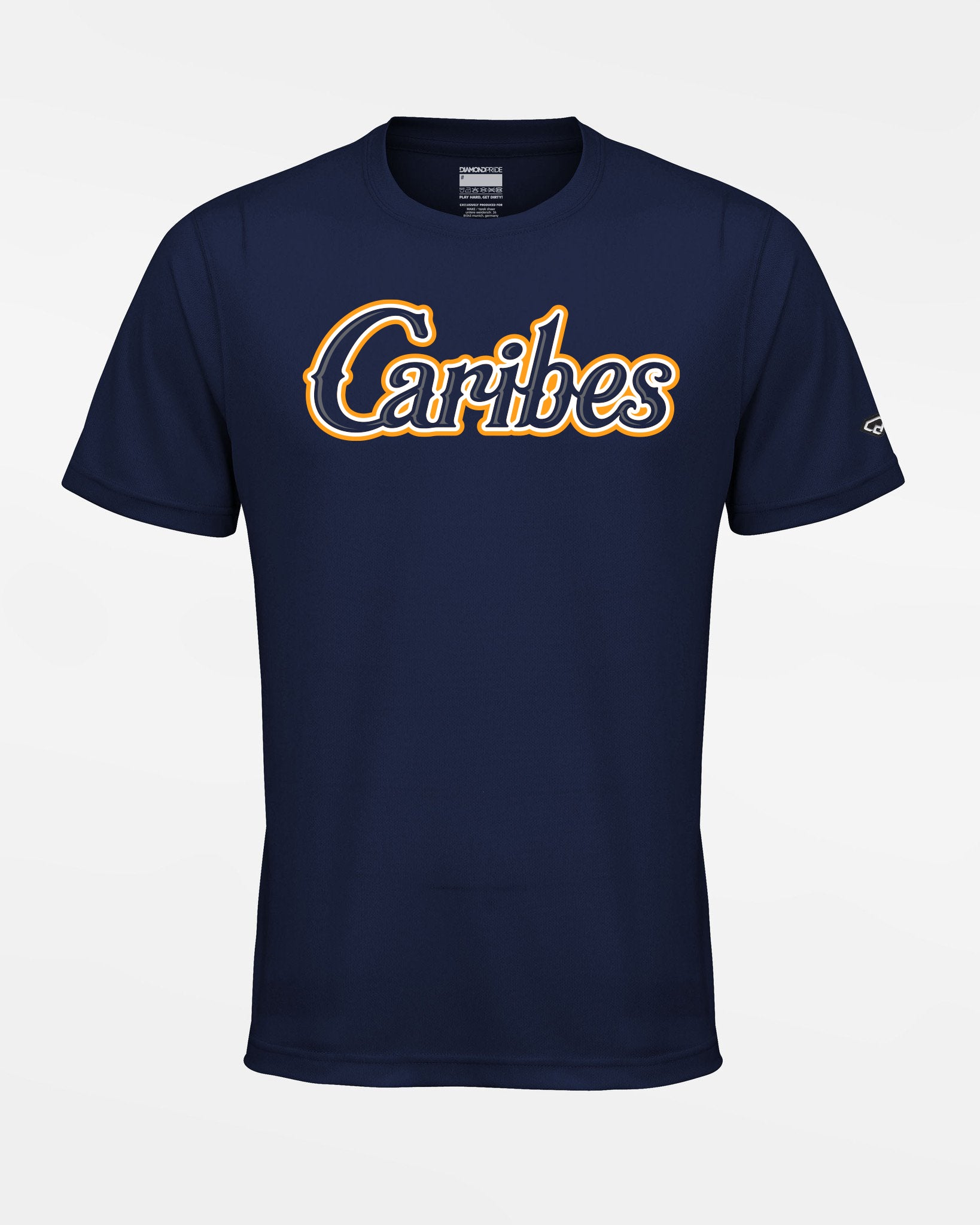 Diamond Pride Basic Functional T-Shirt "Munich Caribes", Script, navy blau-DIAMOND PRIDE