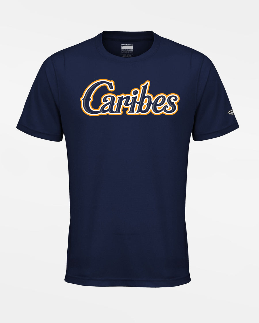 Diamond Pride Basic Functional T-Shirt "Munich Caribes", Script, navy blau-DIAMOND PRIDE