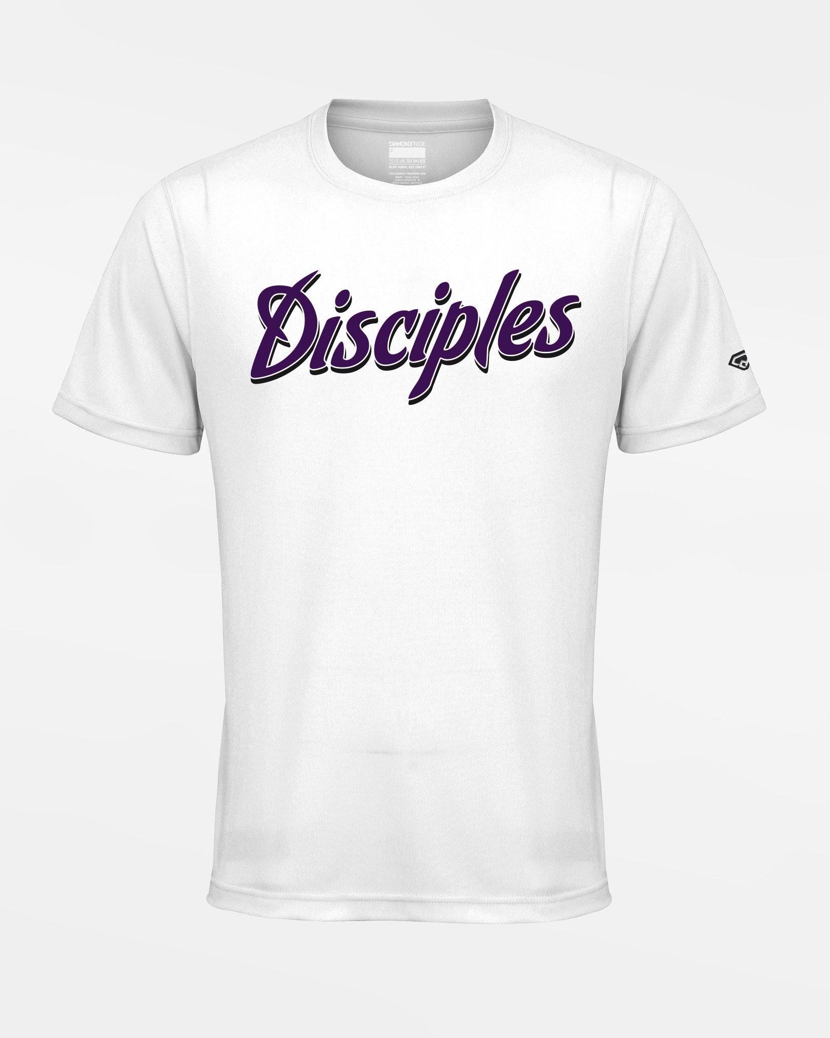 Diamond Pride Basic Functional T-Shirt "Munich-Haar Disciples", Script, weiss-DIAMOND PRIDE