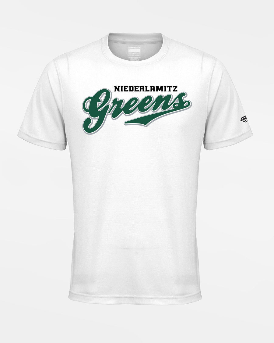 Diamond Pride Basic Functional T-Shirt "Niederlamitz Greens", Script, weiss-DIAMOND PRIDE