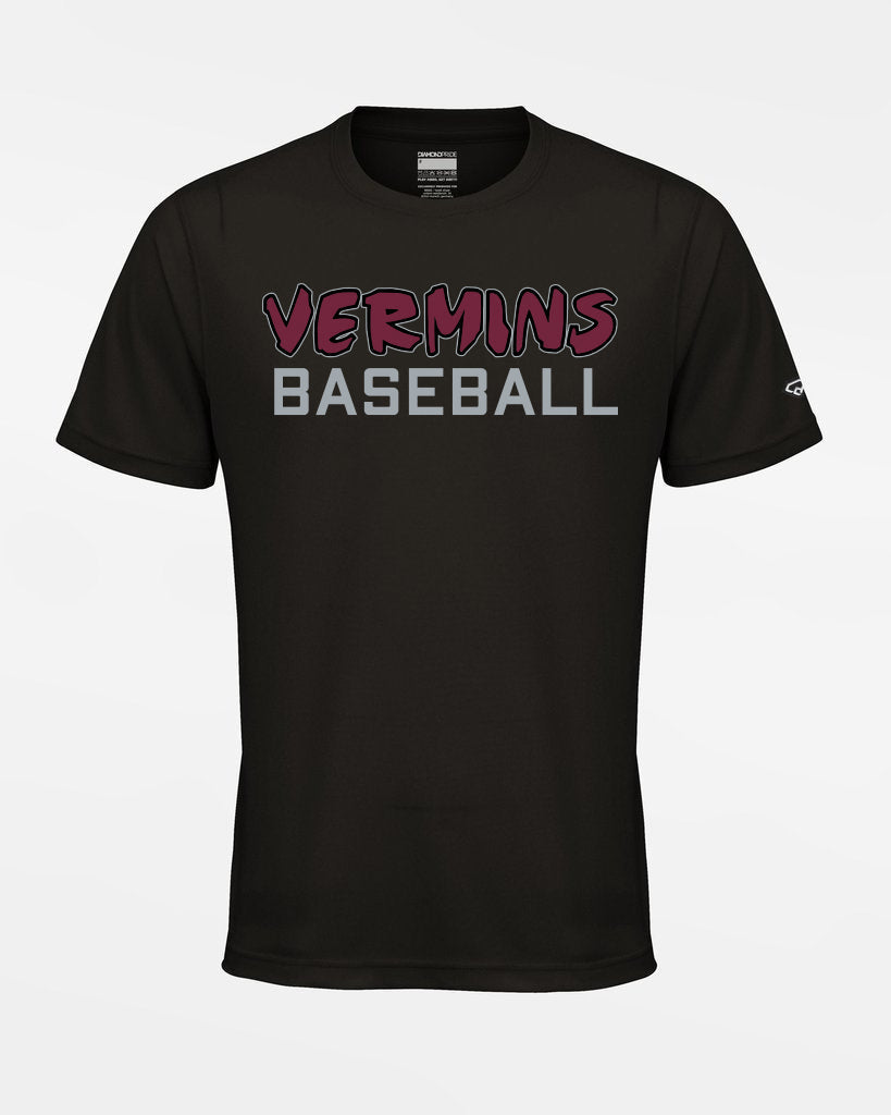 Diamond Pride Basic Functional T-Shirt "Wesseling Vermins", Old Vermins Baseball, schwarz-DIAMOND PRIDE