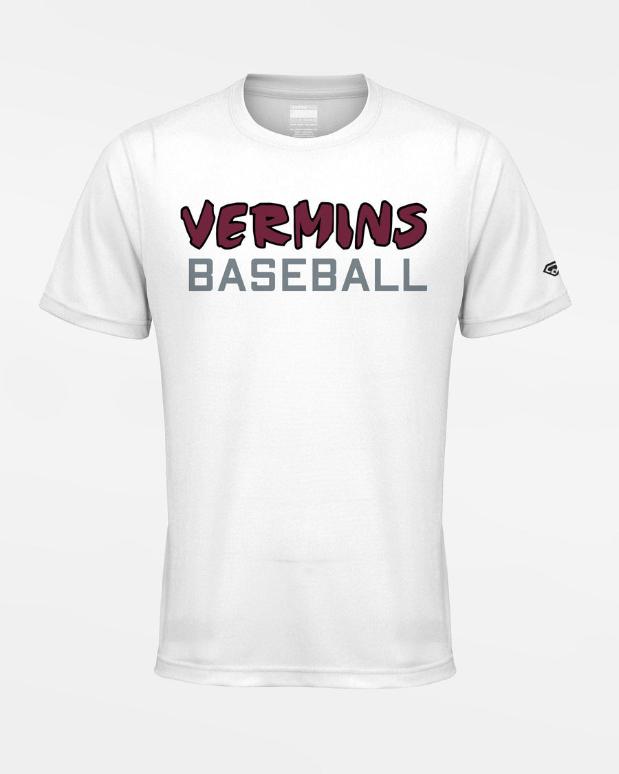 Diamond Pride Basic Functional T-Shirt "Wesseling Vermins", Old Vermins Baseball, weiss-DIAMOND PRIDE