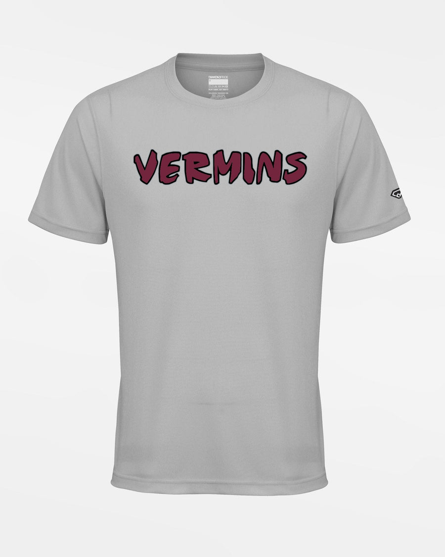 Diamond Pride Basic Functional T-Shirt "Wesseling Vermins", Old Vermins, grau-DIAMOND PRIDE