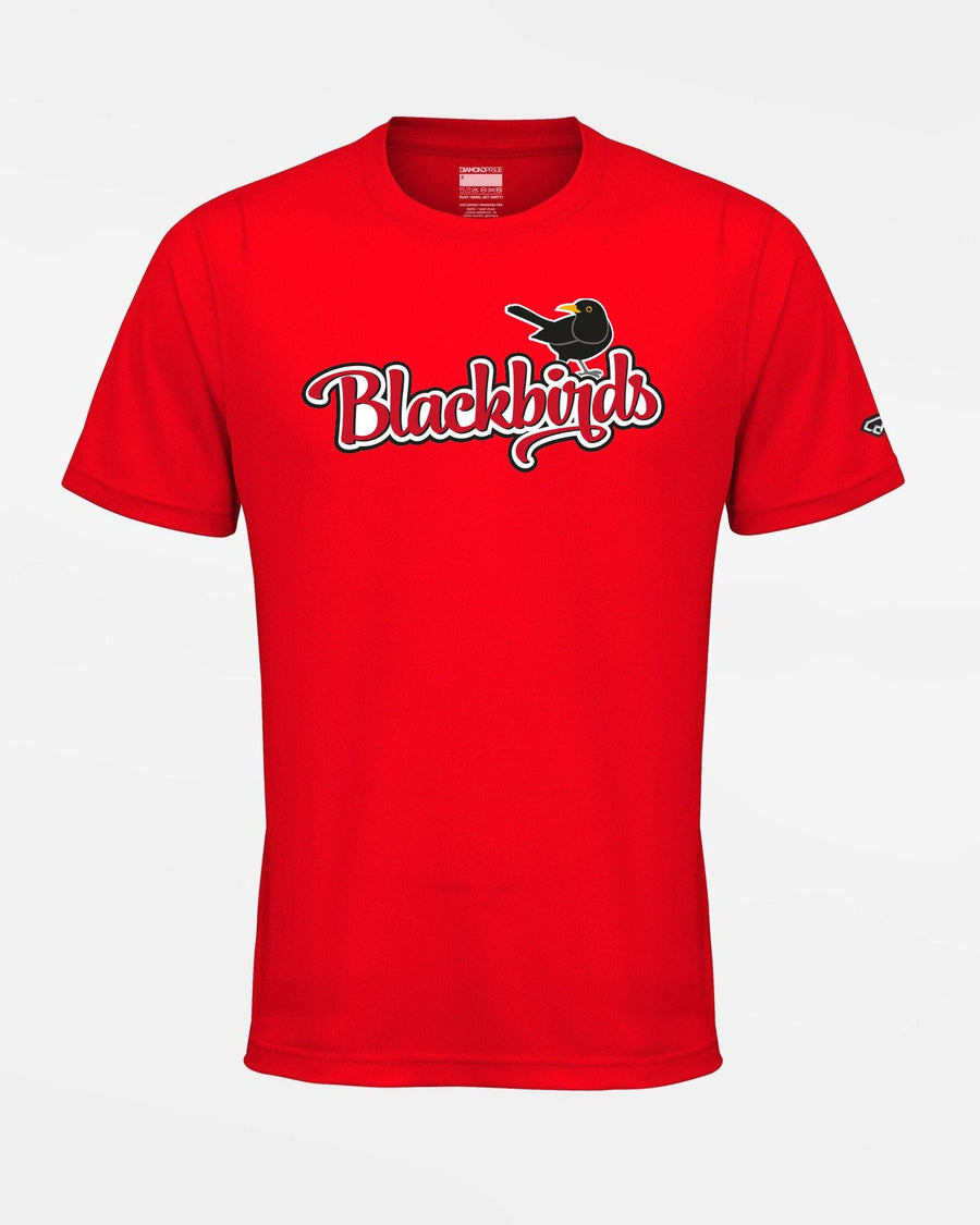 Diamond Pride Basic Functional T-Shirt "Wolfsburg Blackbirds", Bird, rot-DIAMOND PRIDE