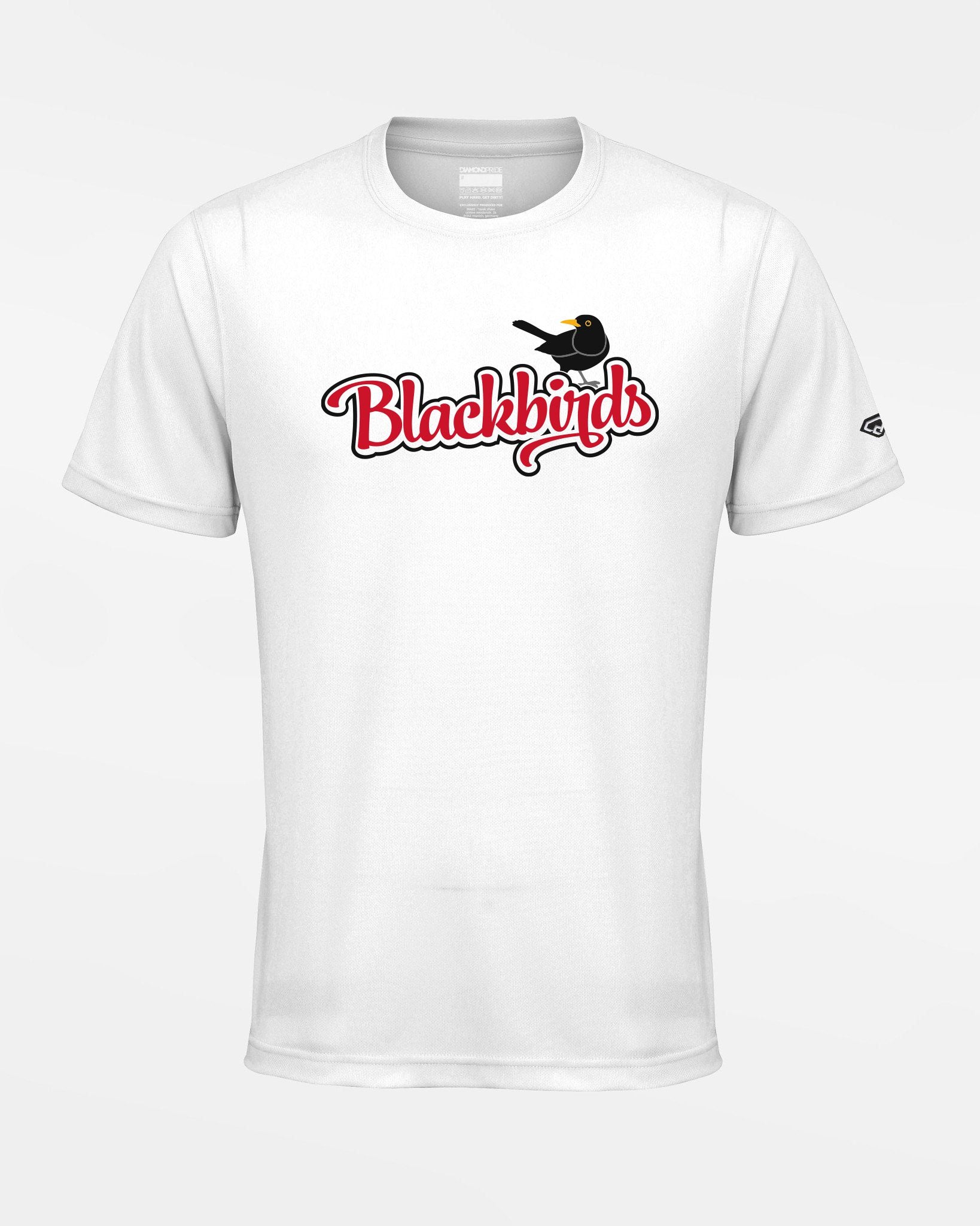 Diamond Pride Basic Functional T-Shirt "Wolfsburg Blackbirds", Bird, weiss-DIAMOND PRIDE