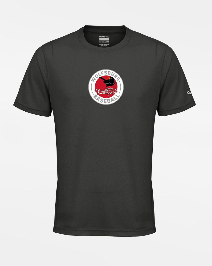 Diamond Pride Basic Functional T-Shirt "Wolfsburg Blackbirds", Crest, dunkelgrau-DIAMOND PRIDE