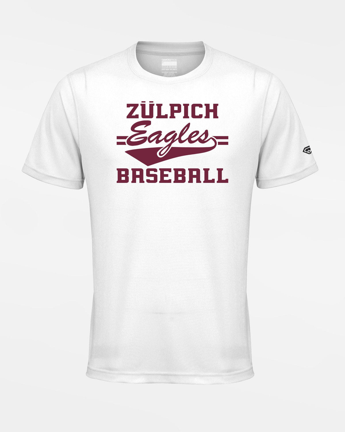 Diamond Pride Basic Functional T-Shirt "Zülpich Eagles", Baseball, weiss