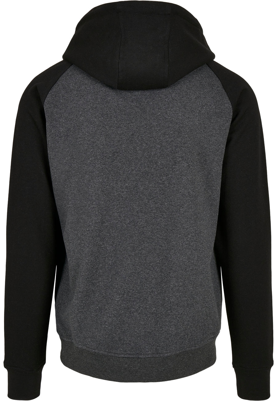 Diamond Pride Basic Raglan Hoodie "Hard Bulls", schwarz-dunkelgrau-DIAMOND PRIDE