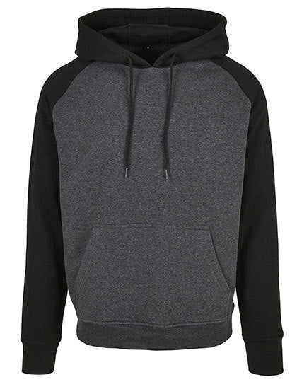Diamond Pride Basic Raglan Hoodie "Hard Bulls", schwarz-dunkelgrau-DIAMOND PRIDE