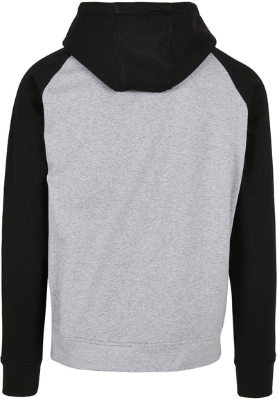 Diamond Pride Basic Raglan Hoodie "Hard Bulls", schwarz-heather grau-DIAMOND PRIDE