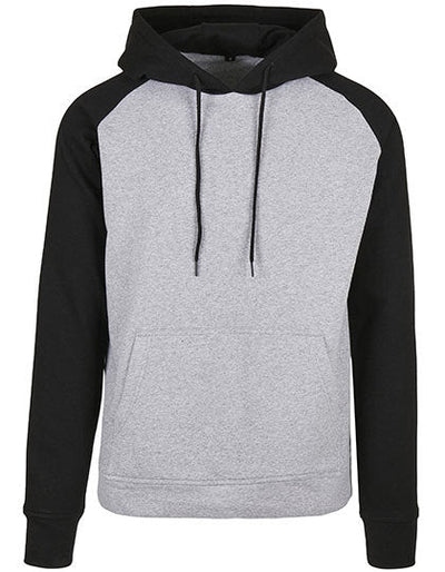 Diamond Pride Basic Raglan Hoodie "Hard Bulls", schwarz-heather grau-DIAMOND PRIDE