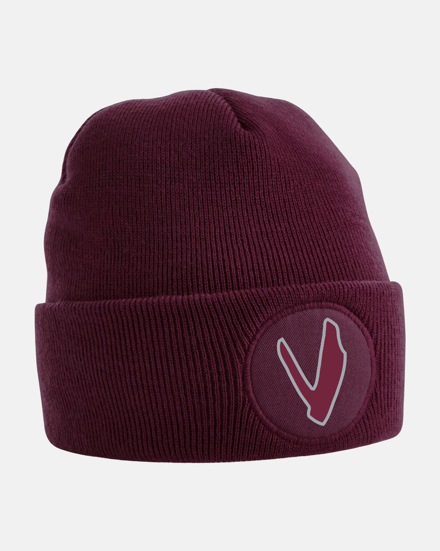 Diamond Pride Circle Patch Beanie "Wesseling Vermins", V, maroon-rot