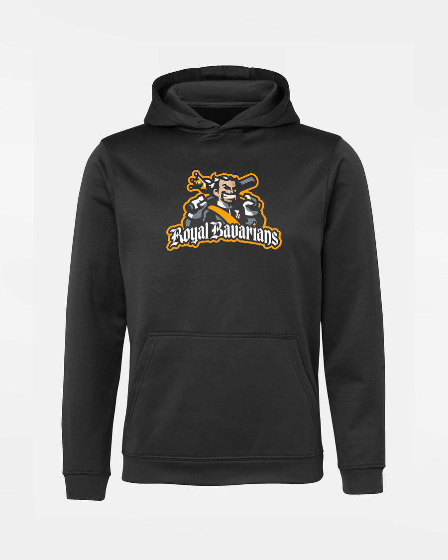 Diamond Pride Kids Basic Functional Hoodie "Füssen Royal Bavarians", Primary Logo, schwarz, Sponsor ENERGO & QR Code - SONDERPREIS-DIAMOND PRIDE