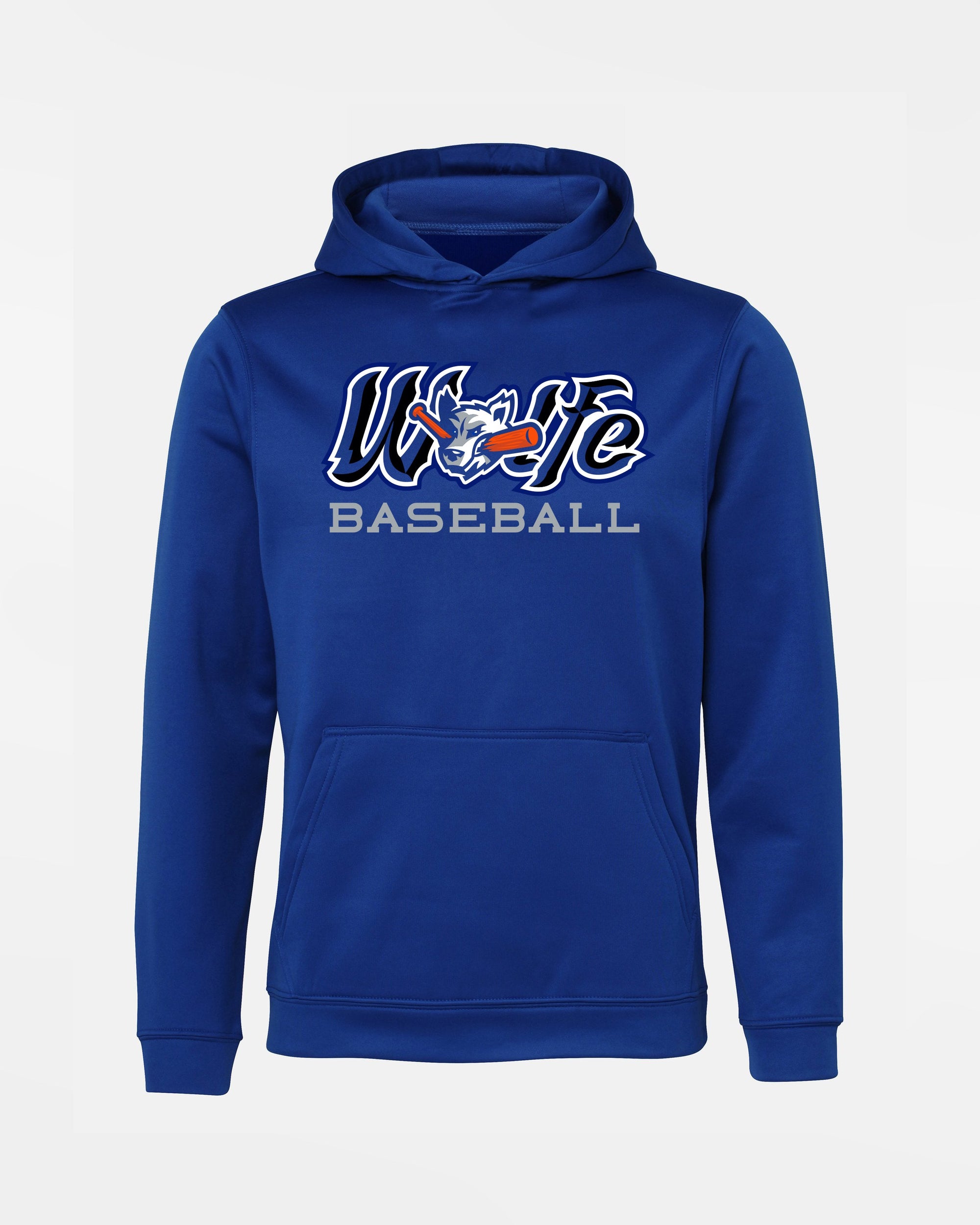 Diamond Pride Kids Basic Functional Hoodie "Laufer Wölfe", Wölfe Baseball, royal blau-DIAMOND PRIDE