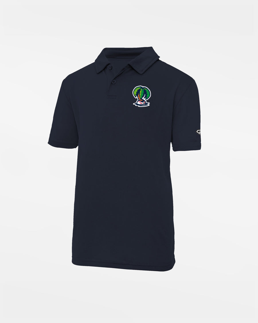 Diamond Pride Kids Basic Functional Polo-Shirt "Munich Caribes", Palme, navy blau-DIAMOND PRIDE
